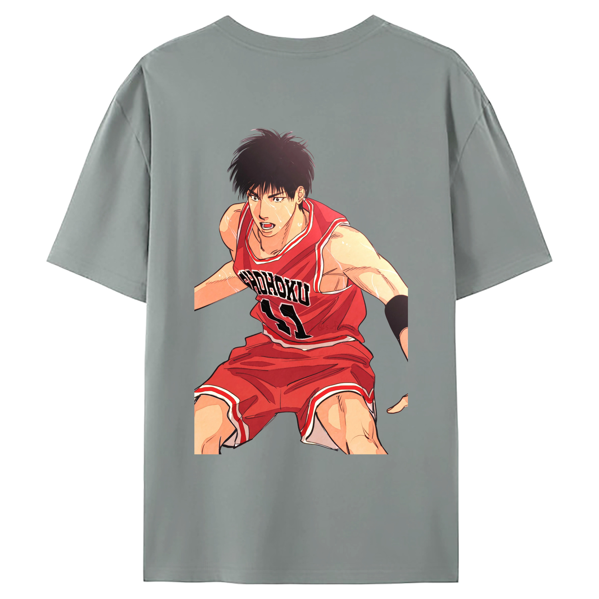 （画像用） SLAM DUNK／スラムダンク 綿100％ メンズ半袖Tシャツ（バックプリント） 通気性